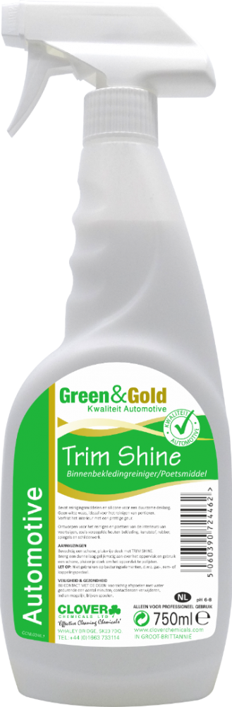 Clover Trim Shine, interieur- en bekledingsreiniger 750 ml sprayflacon