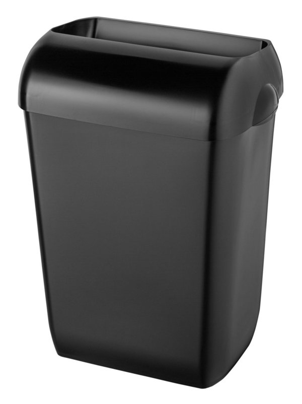 Afvalbak open 23 liter kunststof zwart