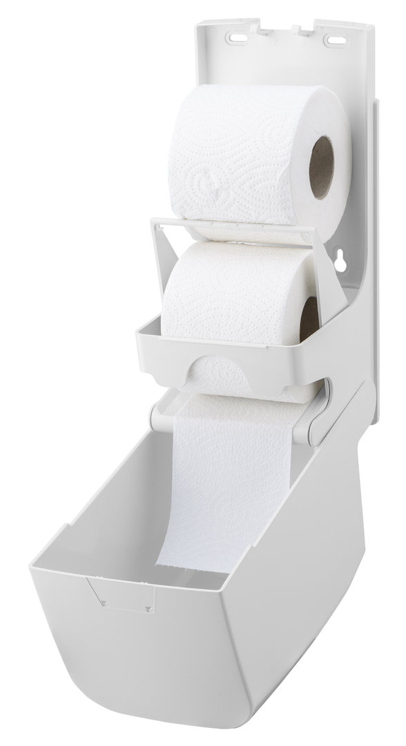 PlastiQline toiletpapierdispenser voor 2 standaard toiletrollen