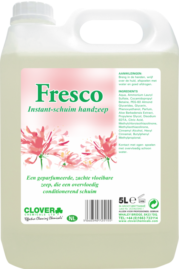 Instant-schuim handzeep - Clover Fresco - 5 liter
