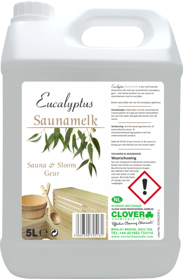 Sauna & Stoom geur - Clover Eucalyptus sauna milk - 5 liter