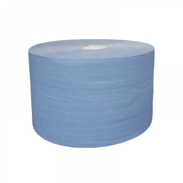 Industrierol verlijmd mixed cellulose blauw 3 lgs 22 cm