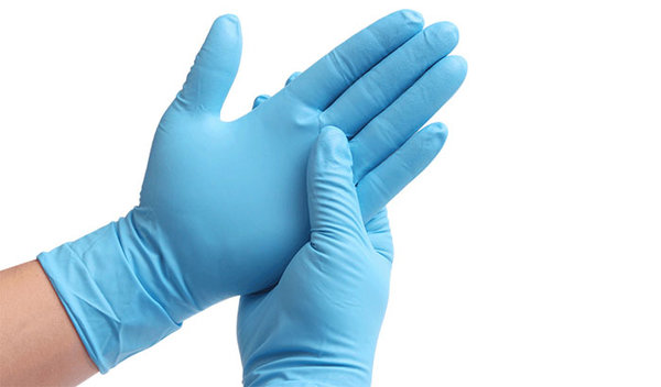 Intco Synguard Nitril blauwe 5 grams poedervrije wegwerp handschoenen, doosje 100 stuks