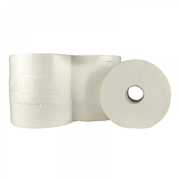 Toiletpapier, Jumbo Maxi, 2 laags, 100% cellulose, 6 rollen x 380 meter